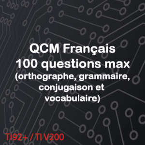 QCM de Français, 100 questions