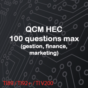 QCM HEC, 100 questions
